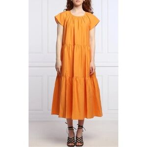 MaxMara Vibrant Orange Maxi Dress